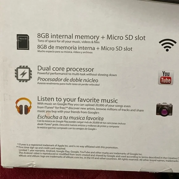 NEW TRIO HYPE 10.1” Dual Core Tablet 8gb WiFi Webcam Android 4.1 Factory Sealed